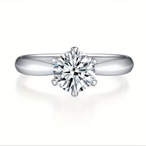 1 Carat Moissanite Ring 925 sterling silver size 8